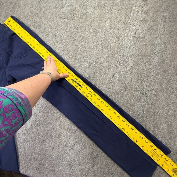 Peter Millar 5-Pocket Pants Men 34 x 33 Blue Canvas Stretch Tapered - Picture 12 of 16